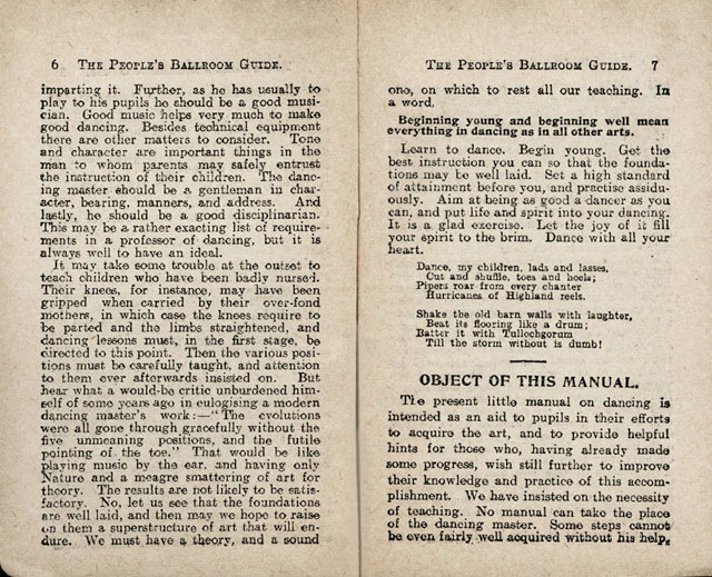 Pages 6 and 7 of the introduction to Skinners The People's Ball Room Guide