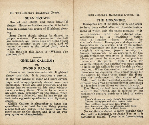 Seann Triubhas (Sean Trews), Gille Chaluim (Sword Dance), The Hornpipe