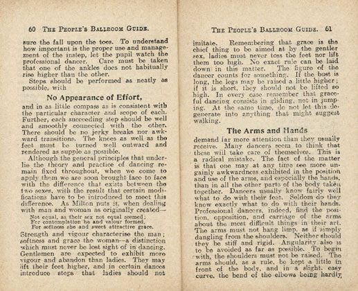 Rules and hints for dancing