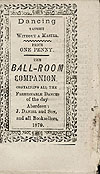 Title Page, Ball-Room Guide, or Dancing Taught without a Master