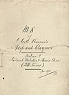 Page 1 of 2, ms title page for Pastoral Melodies & Heroic Airs, Harp & Claymore