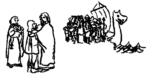 Getting on the ship to go home