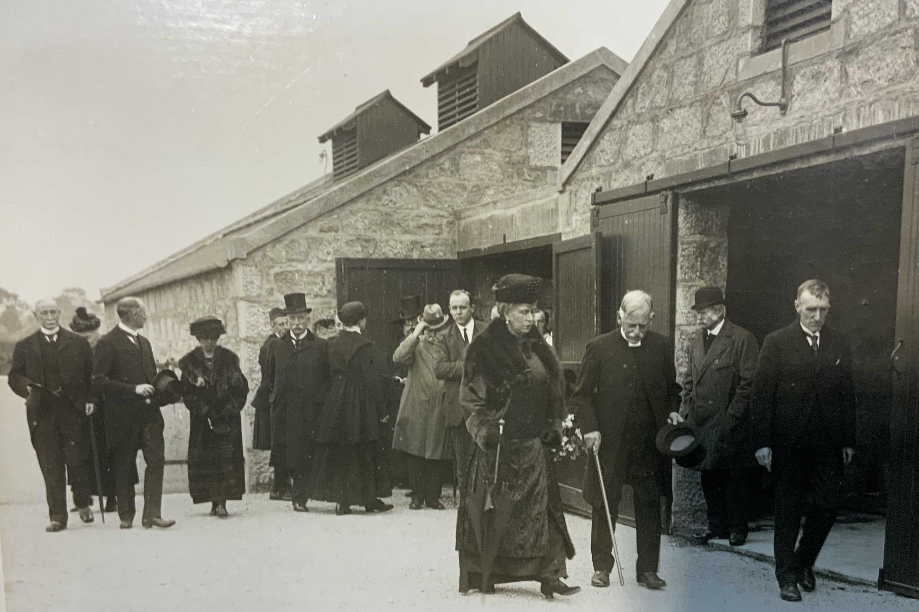 Queen Mary on a tour for the Royal opening