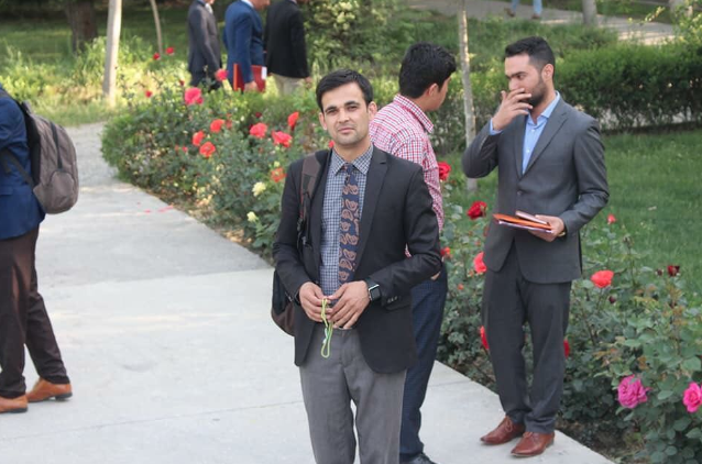 Ahmad at Khatam Al-Nabieen University in Kabul during his undergraduate studies