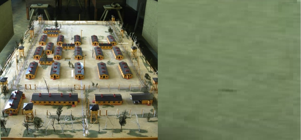 Model of the set used to film the movie 'The Great Escape'