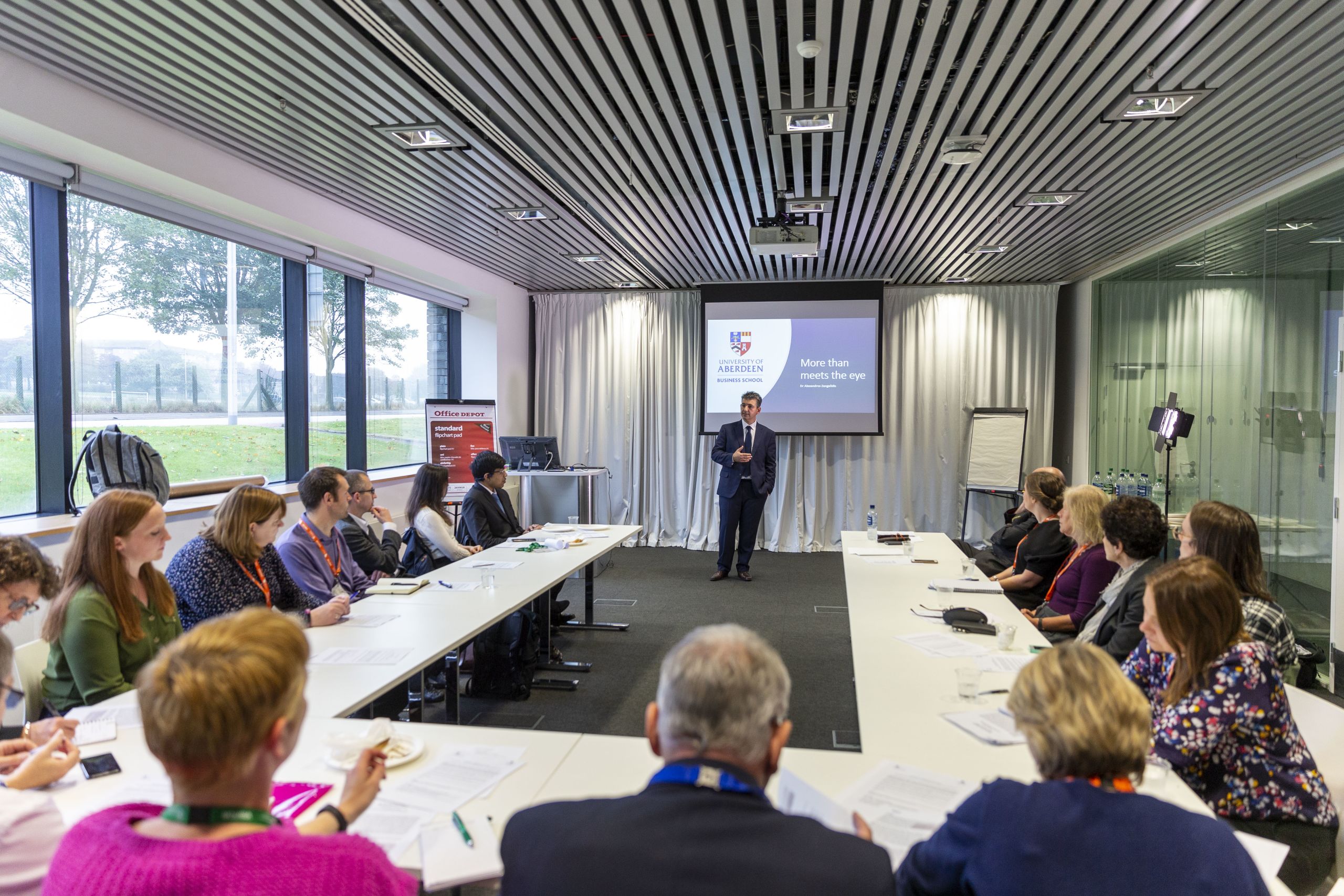 Alexandros Zangelidis presenting to the group