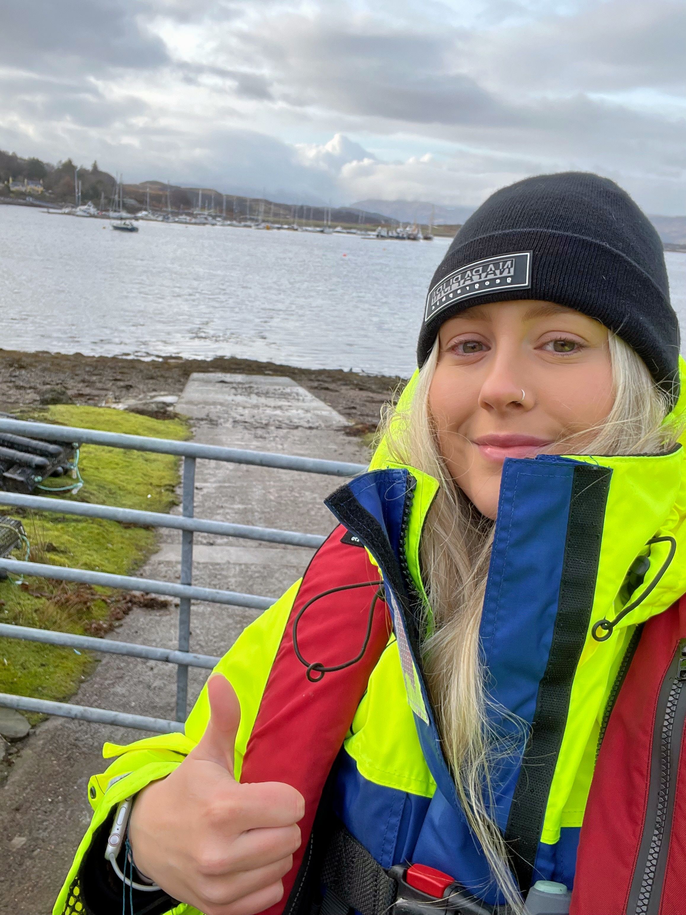 Jessica by the sea in Oban