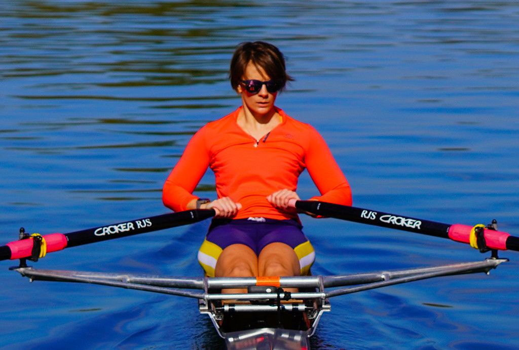 Rachel rowing