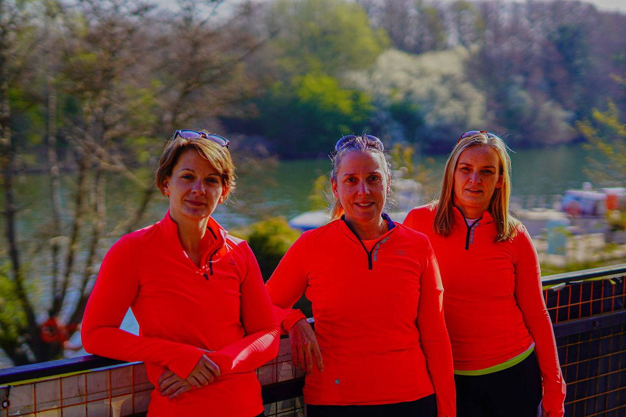 A group photo of Rachel, Caroline and Nicki