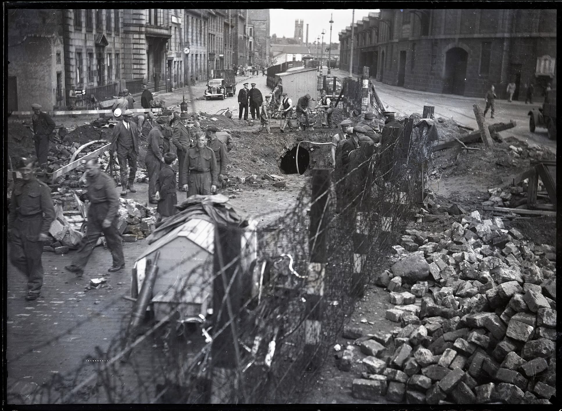 Bomb damage in Marischal Street from 20 July 1941 (Aberdeen City Council archives)