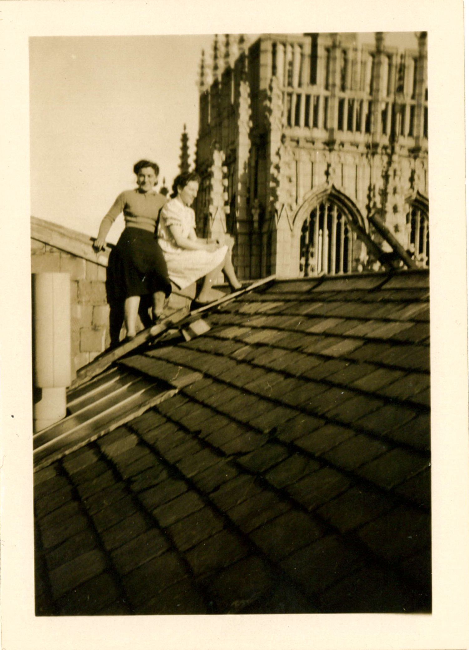 Mary Newlands on the roof of Marischal College