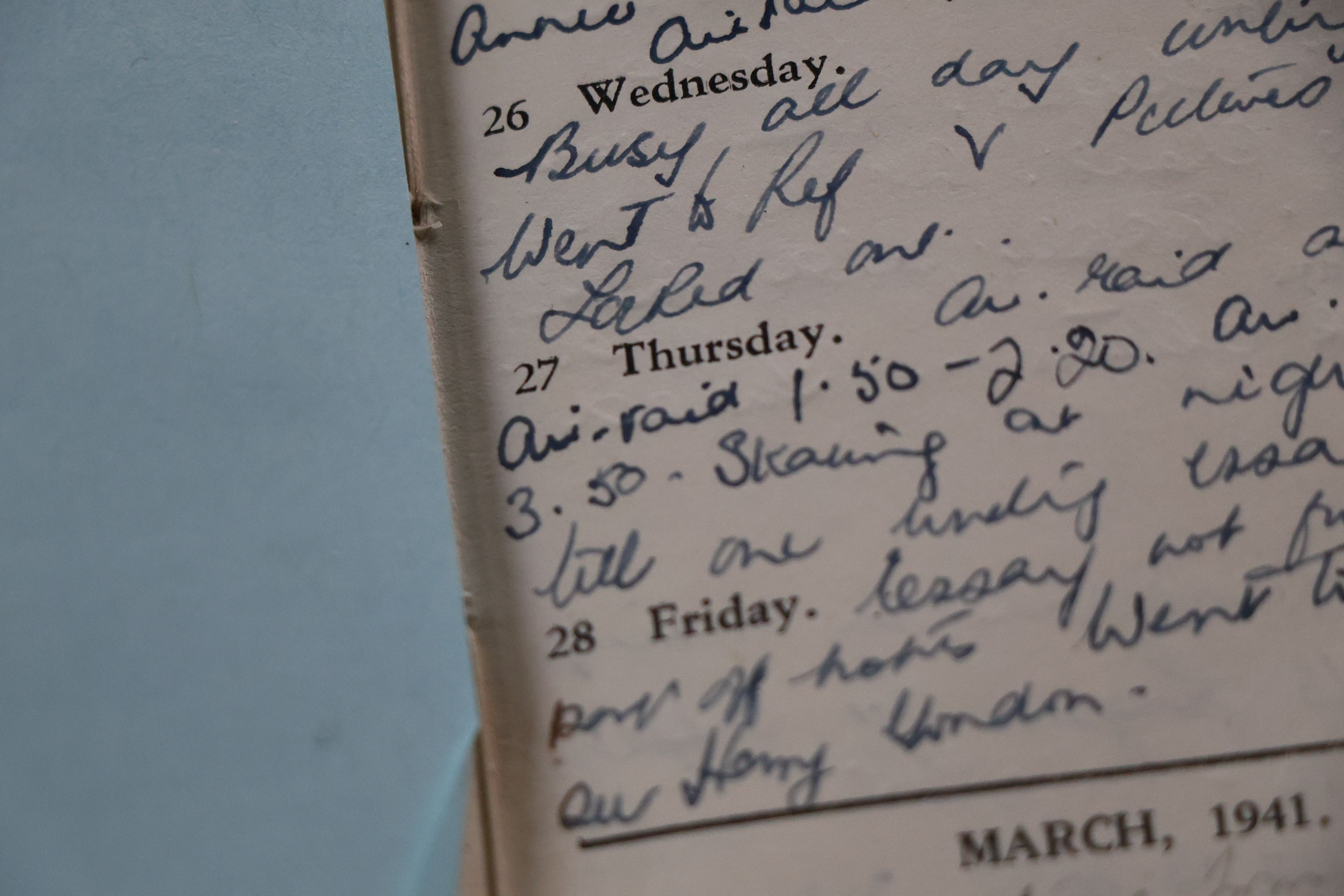 Text from the diaries